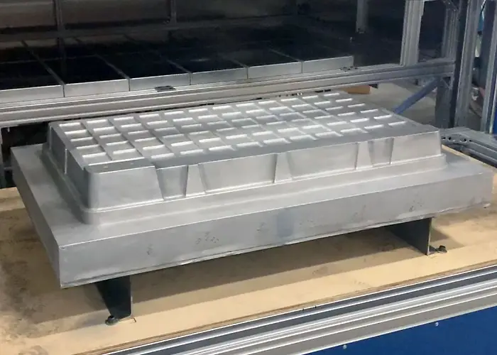 Exemplo de molde de alumínio para vacuum forming e termoformagem